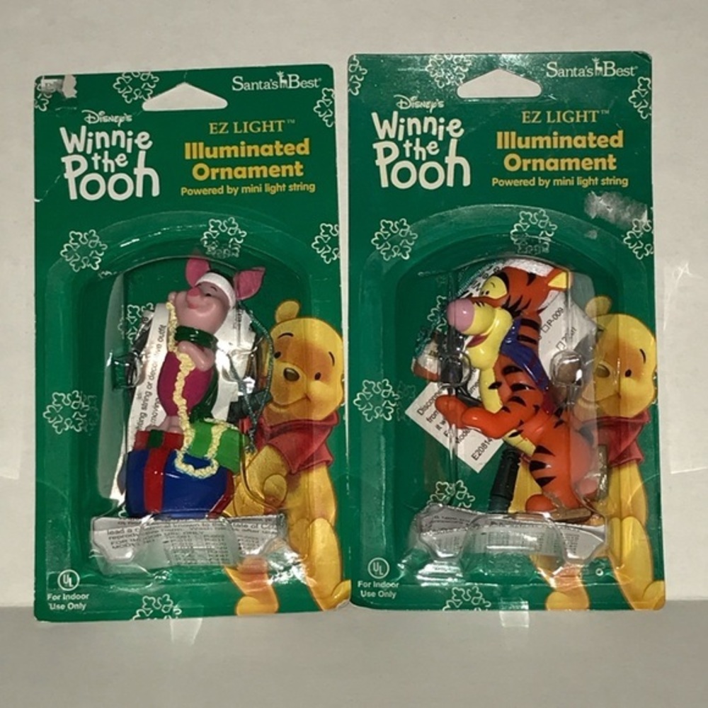 Santa’s Best Disney EZ Light Illuminated‎ Ornament, Piglet, Tigger